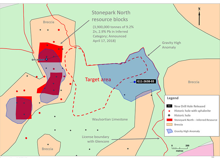 Exhibit 12.Stonepark North Drill Hole Plan Map, Stonepark Project, Ireland