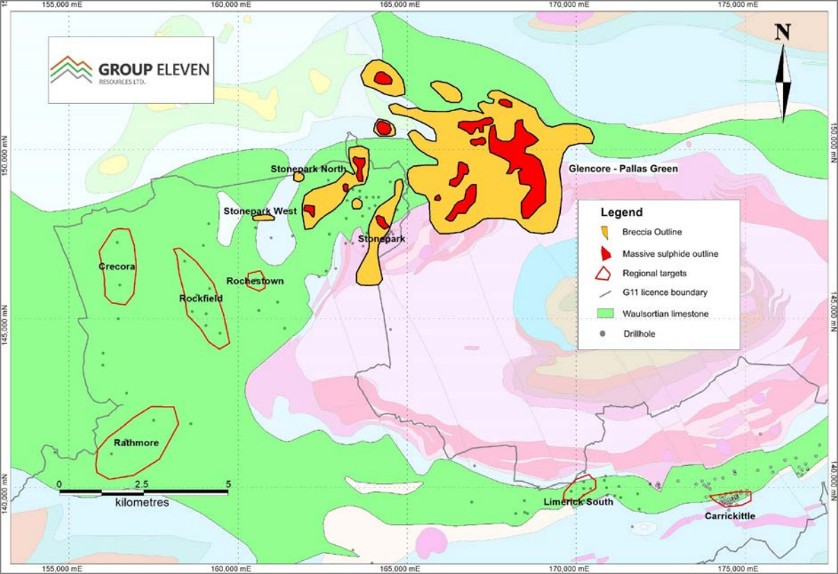 Exhibit 3. Stonepark  areas, regional targets and Glencore’s Pallas Green deposit, Ireland